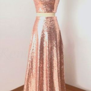 2 pc Rose-Gold Formal Dress